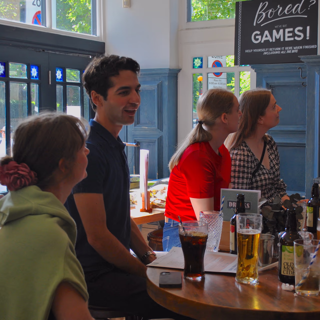 Billede af unge mennesker på pub